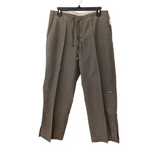 Columbia Cropped Pants Womens Size 10 Brown‎ Slits Pockets Drawstring